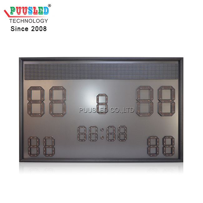 Outdoor Waterproof Red Color Led Digital Scoreboard HOME AWAY LED Football Scoreboard for Sport Games