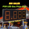 PUUSLED Big Sales Outdoor Brightness LED Gas Price Sign PCB Digital Number 8.888 Yellow Oil Price Board for Gas Station