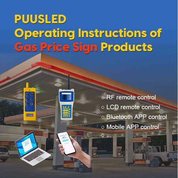 PUUSLED Operating Instructions of Gas Price Sign Products