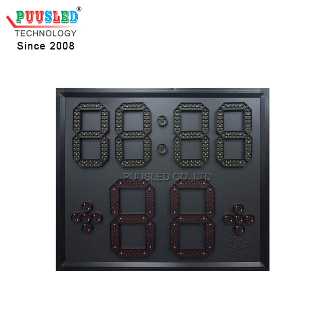 PUUSLED Professional Outdoor High Brightness 7 Segments LED Basketball Scoreboard Shotclocks for Basketball Matches