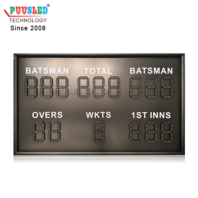 Waterproof Electronic Outdoor Scoreboard Yellow LED Digital Cricket Scoreboard for Cricket Game