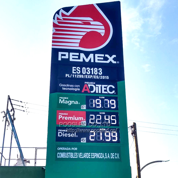Mexico Gas Price Sign