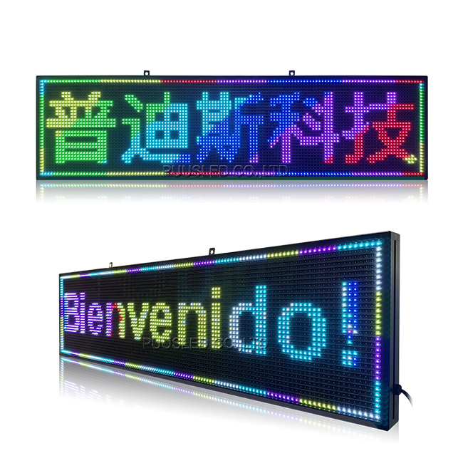 Night Store Scrolling Led Sign P10 Full Color Led Running Text Led Sign LED Welcome Display For Store