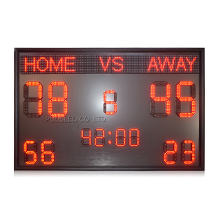 Outdoor Waterproof Red Color Led Digital Scoreboard HOME AWAY LED Football Scoreboard for Sport Games