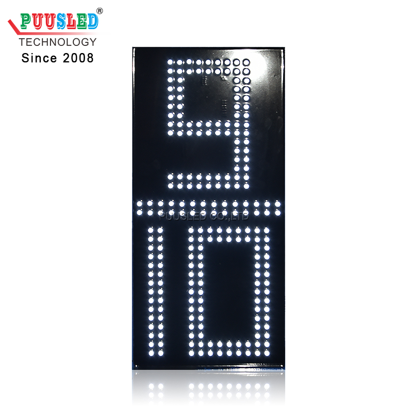 9/10 Square Type PCB LED Number Module 215x465mm 20mm Iron Shell for US Gas Station Price Sign 9/10 Tenths Red Green White