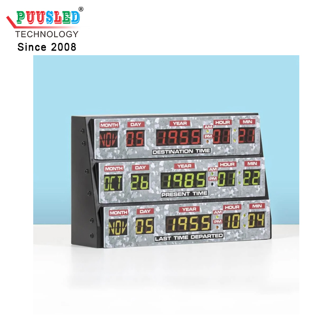 Indoor Mini Size 7 Segments LED Digital Wall Clock for Airports Exhibition Halls Education Retail Stores Hanging