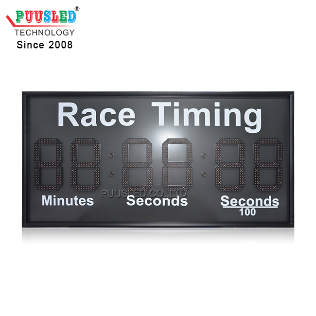 PUUSLED Red LED Time Clock 7 Segments Number Digital Poster 99 Minute Timer Sign for Outdoor School Sports Games
