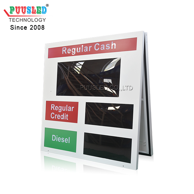 Outdoor Brightness PCB Digital Number LED Gas Price Sign Gas Station Lighting Box Oil Price Display for US Gas Station