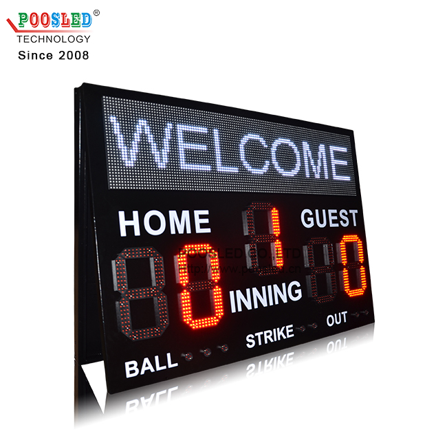Super Design Outdoor Scoreboard Led Baseball Scoreboard for Sports Games