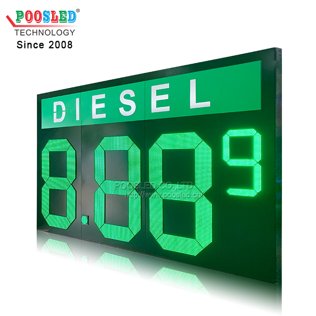 Factory Manufacture Big Size 64" Led Gas Price Sign Waterproof Gas Price Digital Sign LED Gas Price Signs