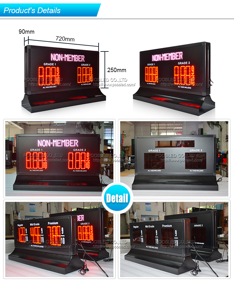 led pump topper gas price sign