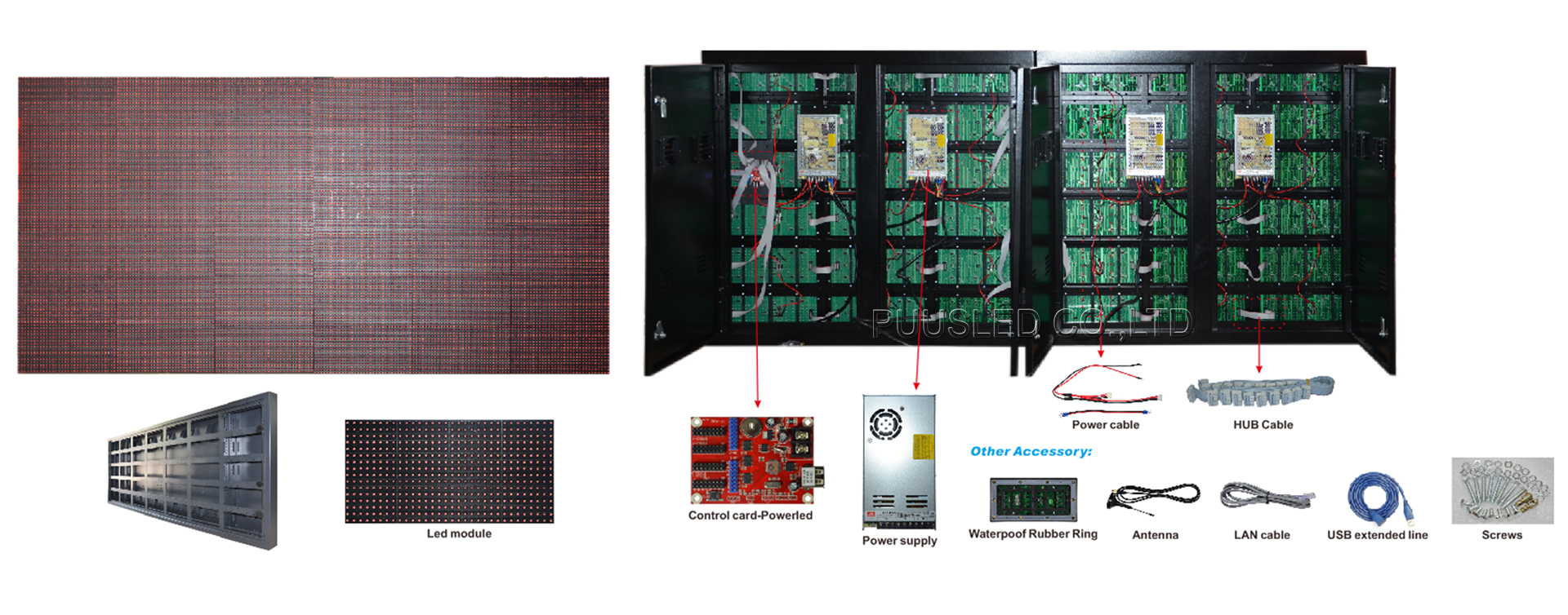 显示屏箱体剖析图-铁箱