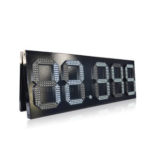 Outdoor White Color 7segments Led Digital Gas Price Sign Digital Number Price Display for Gas Station