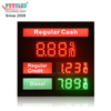 LED Gas Price Sign 3 Lines Portable Fuel Price Display Board 6.0 4.0 Inch Outdoor Aluminum Frame Gas Station Price Panel