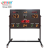 PUUSLED Mobile LED Basketball Scoreboard with Shot Clock Multi-Color PCB Display for Sports Games