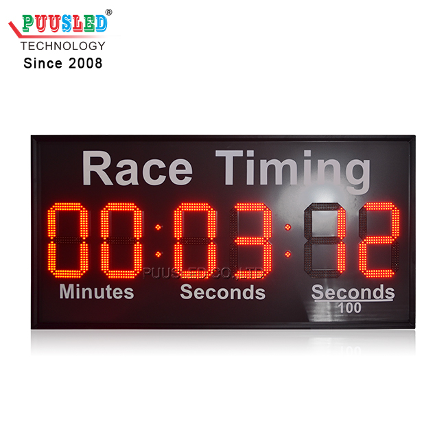 PUUSLED Red LED Time Clock 7 Segments Number Digital Poster 99 Minute Timer Sign for Outdoor School Sports Games