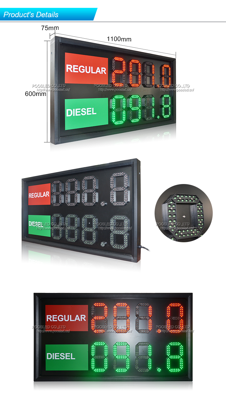 led gas price sign