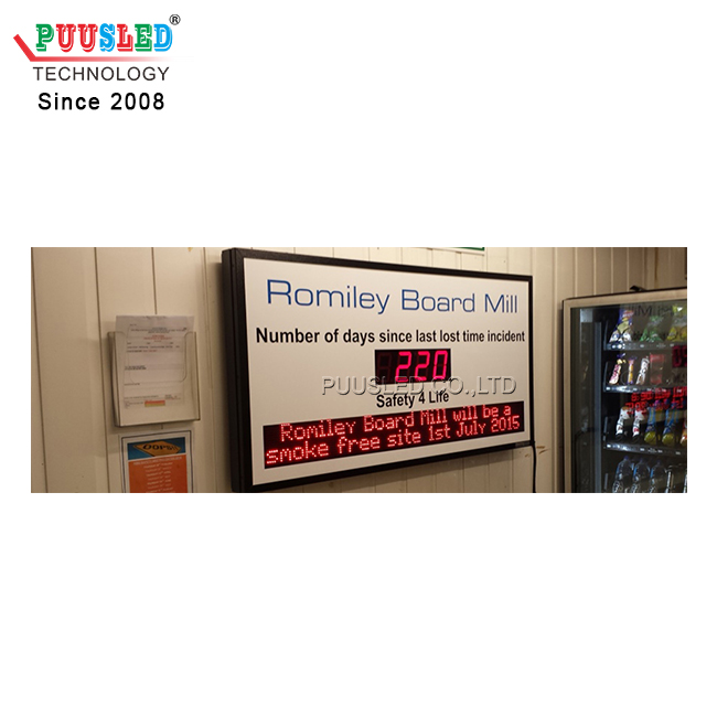 Good Quality Factory LED Safety Statistic Display Boards with Frame