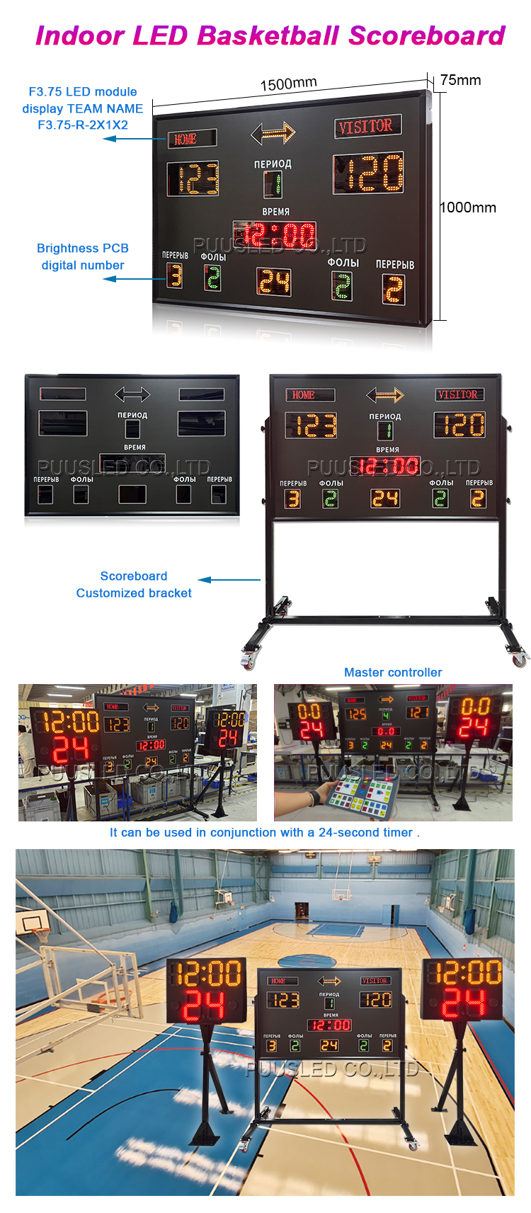 LED basketball scoreboard