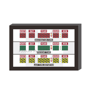 Indoor Mini Size 7 Segments LED Digital Wall Clock for Airports Exhibition Halls Education Retail Stores Hanging