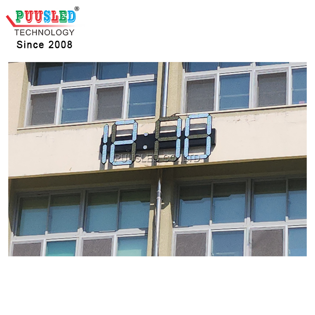 Outdoor Waterproof 7 Segments LED Digital Wall Clock for Airports Exhibition Halls Education Retail Stores Hanging