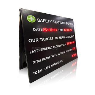 PUUSLED LEDDigit Days Scoreboard Red Color LED Construction Site Production Safety Days Scoreboard Suitable for Factories and Offices