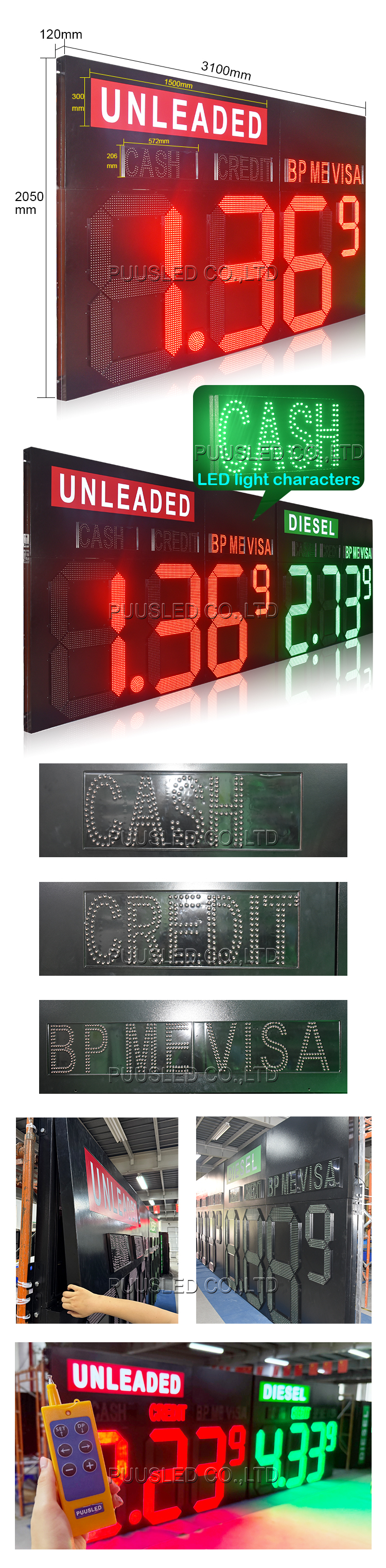 LED gas price signs