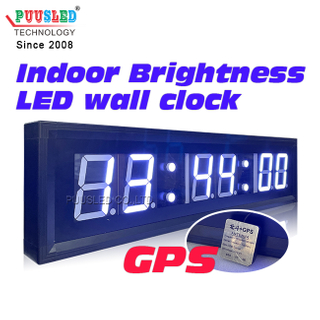 Aluminum Frame Indoor LED Digital Wall Clock Timer Brightness Adjustments for Airport Train Shopping Malls Retail Stores Subways