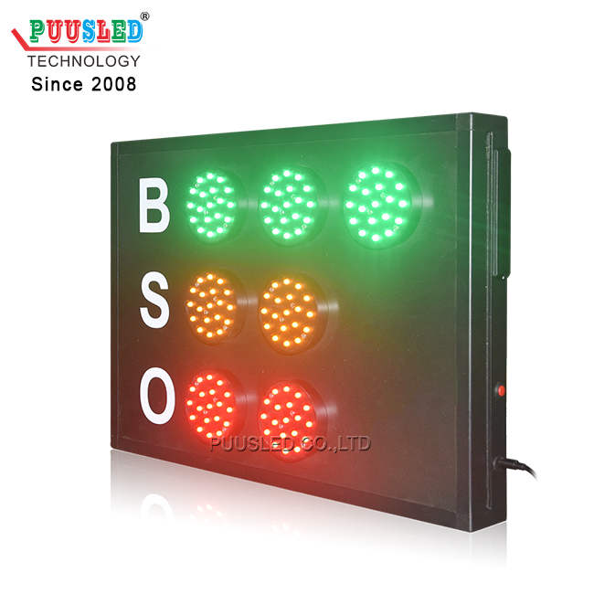 Portable Electronic Baseball Counting Board Outdoor LED Sports Scoreboard Led Baseball BSO Counter for Games