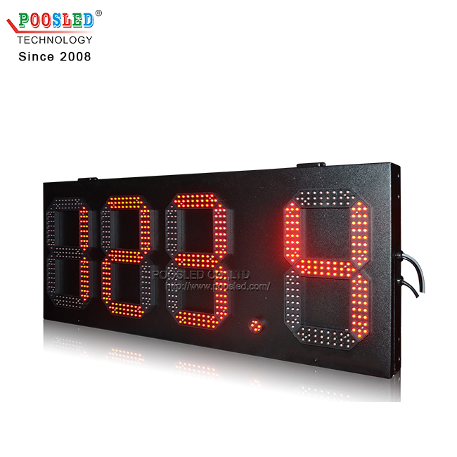 Waterproof Cabinet 12'' High Brightness Red 888.8 Digital Led Gas Price Sign
