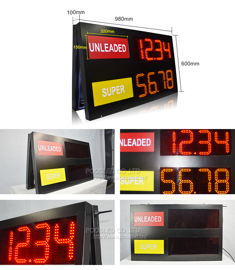 Gas Station LED Price Display