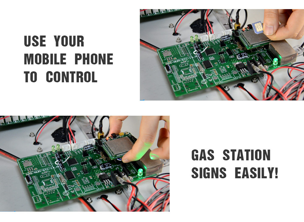 use your mobile phone to control gas signs everywhere