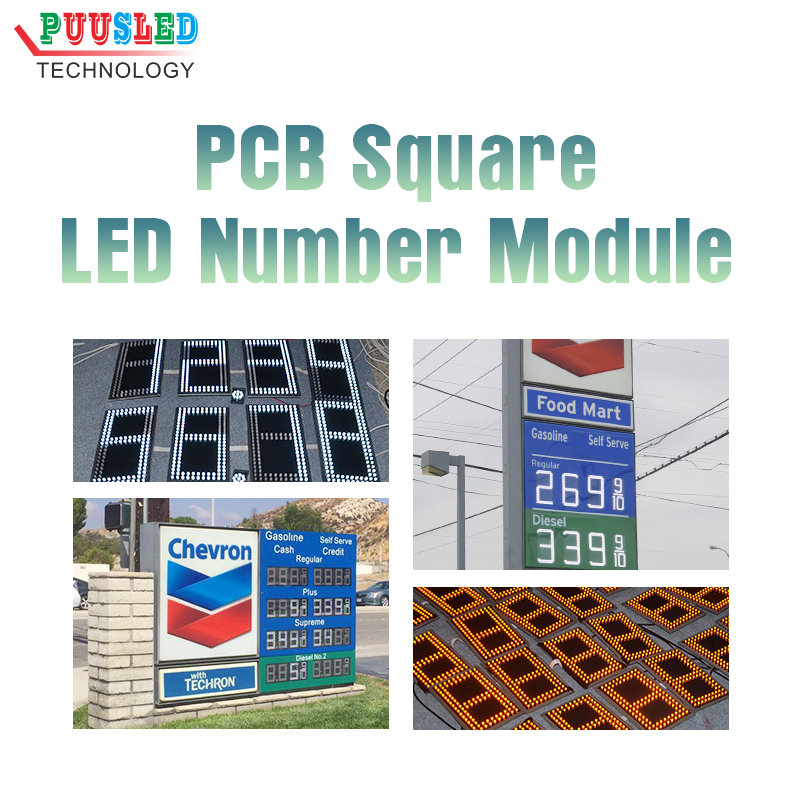 PCB Square LED Number Module