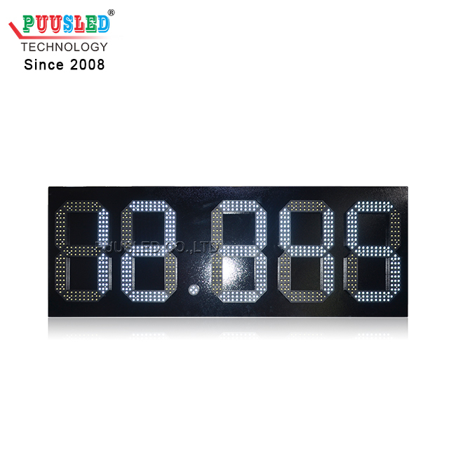 Outdoor White Color 7segments Led Digital Gas Price Sign Digital Number ...
