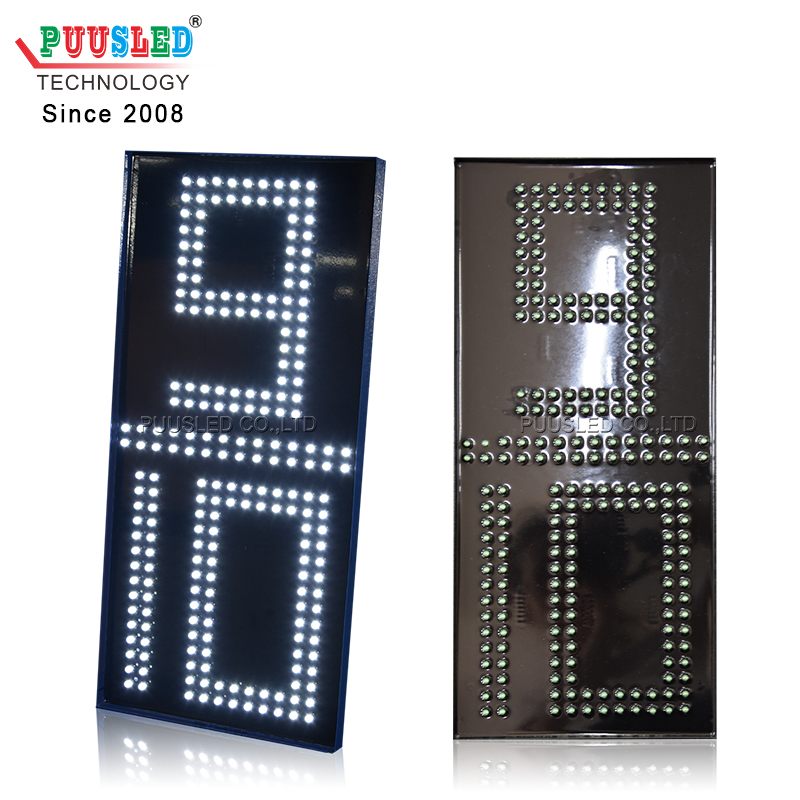 9/10 Square Type PCB LED Number Module 215x465mm 20mm Iron Shell for US Gas Station Price Sign 9/10 Tenths Red Green White
