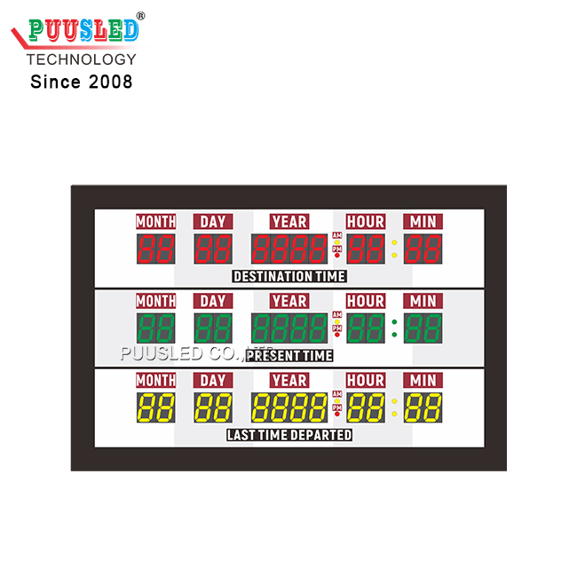 Indoor Mini Size 7 Segments LED Digital Wall Clock for Airports Exhibition Halls Education Retail Stores Hanging