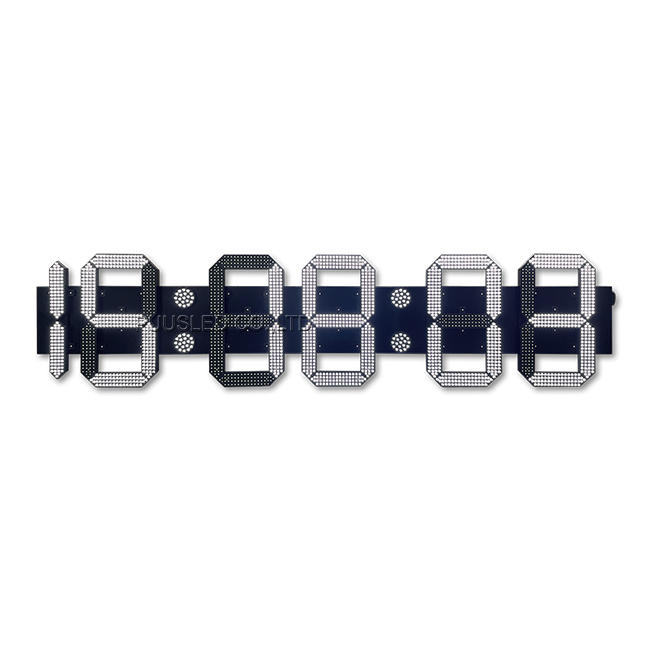Large Outdoor Waterproof 7 Segment LED Digital Wall Clock High Brightness Display for Exhibition Hall Shopping Mall