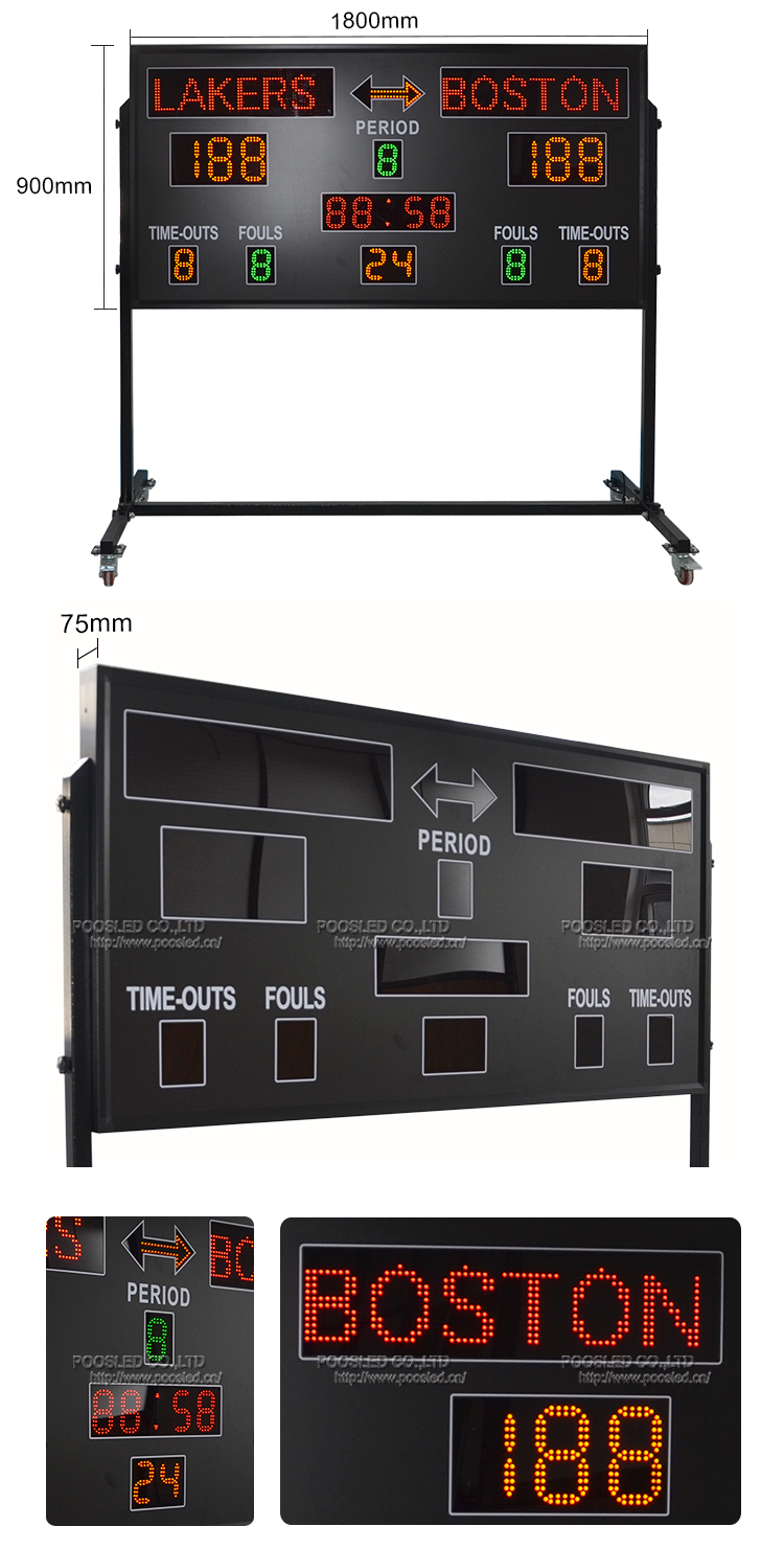 Electronic Led Basketball Scoreboards