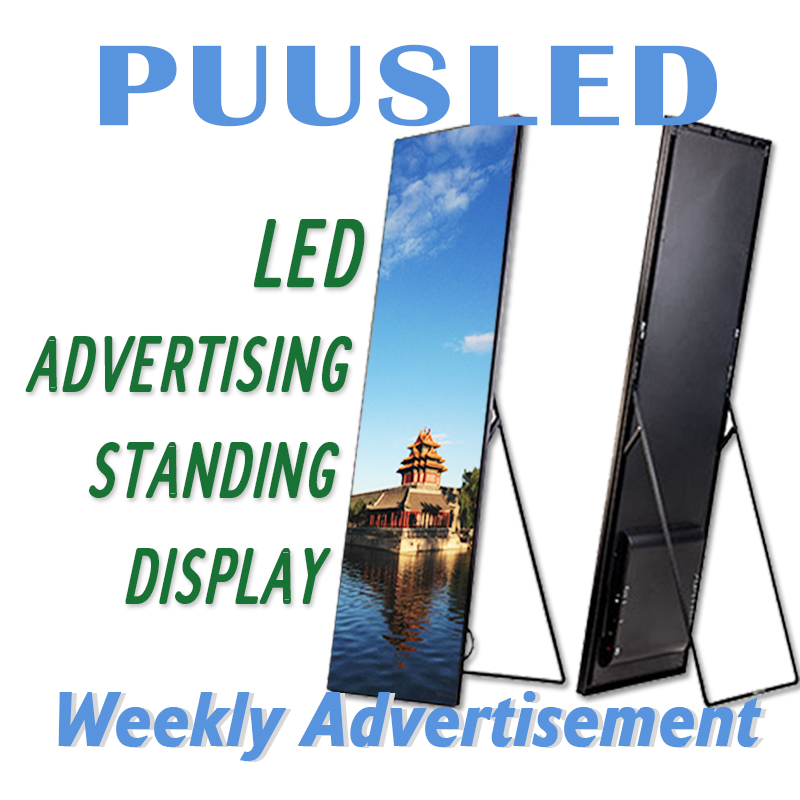 PUUSLED WEEKLY--Outdoor LED Advertising Standing Display