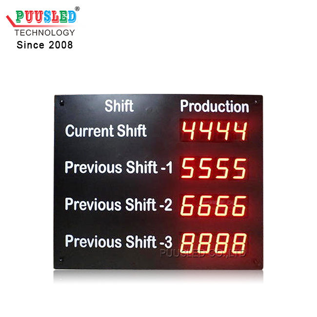 Indoor Factory Led Production Management Board Electronic Led Production Scoreboard