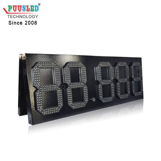 Outdoor White Color 7segments Led Digital Gas Price Sign Digital Number Price Display for Gas Station