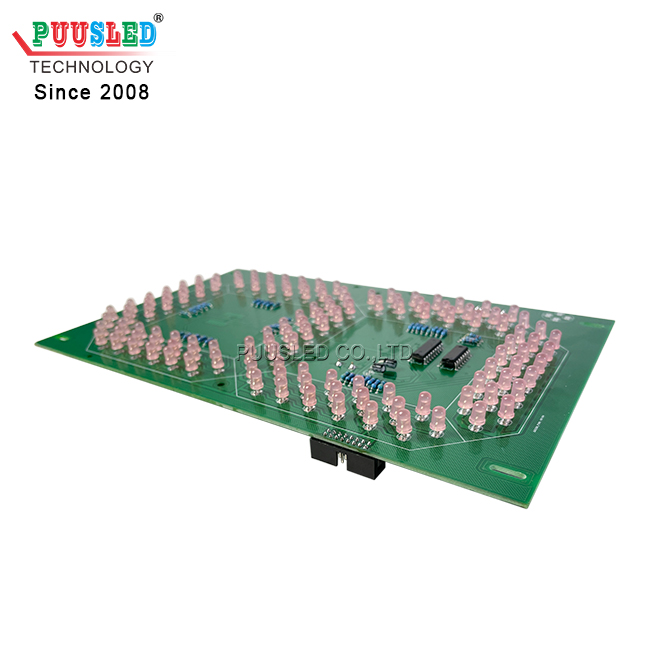 PUUSLED semi outdoor led display hot sale 10 inch PCB led digit number 7 segment PCB led display board for gas price sign