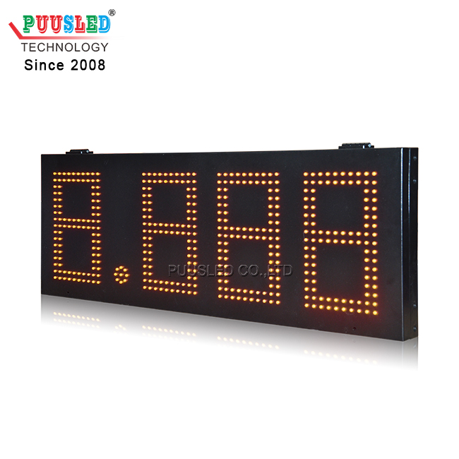 PUUSLED Big Sales Outdoor Brightness LED Gas Price Sign PCB Digital Number 8.888 Yellow Oil Price Board for Gas Station