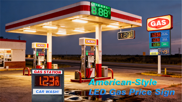 LED gas station price sign