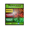 Brightness Waterproof Philippines Gas Station Price Sign LED DIESEL REGULAR PREMIUM Gasoline Price Sign with Lighting Box