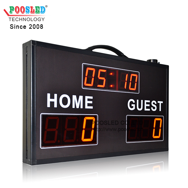 Good Quality Portable 2.3''+3.0'' Red Wireless Control Electronic Soccer Scoreboards