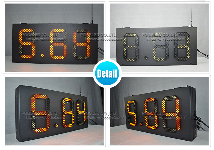 7 segment digits led gas price sign