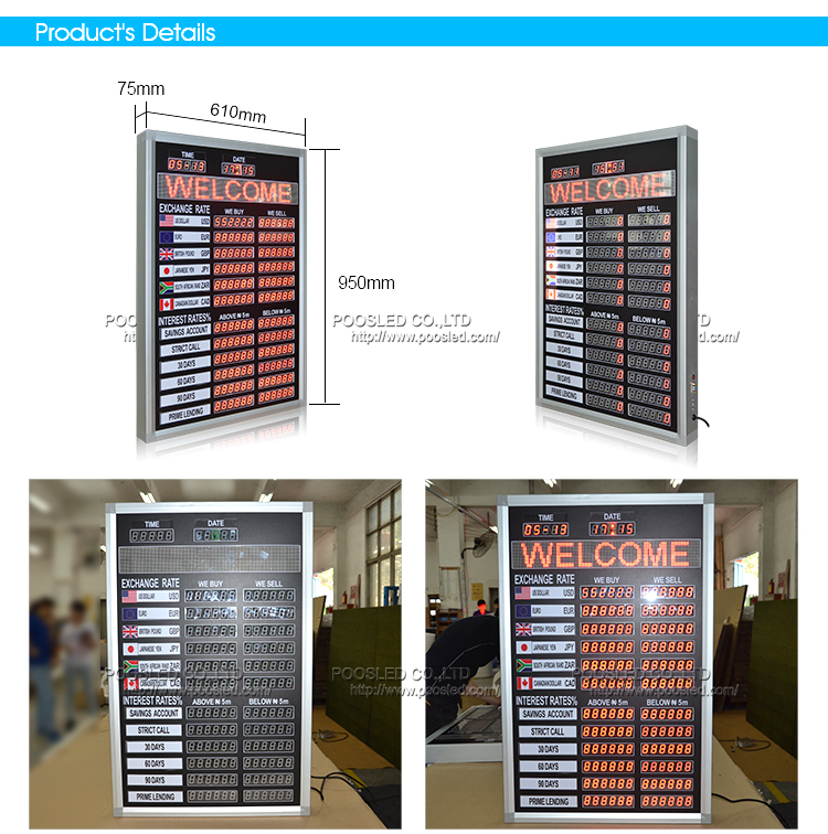 LED exchange rate board