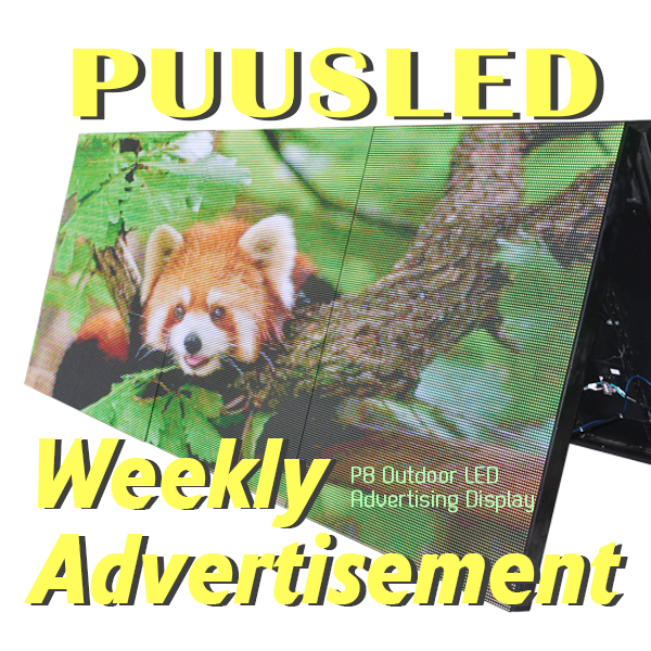 PUUSLED WEEKLY--Outdoor P8 LED Advertising Display