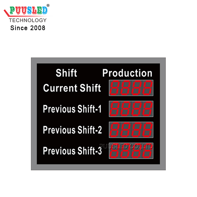 Indoor Factory Led Production Management Board Electronic Led Production Scoreboard